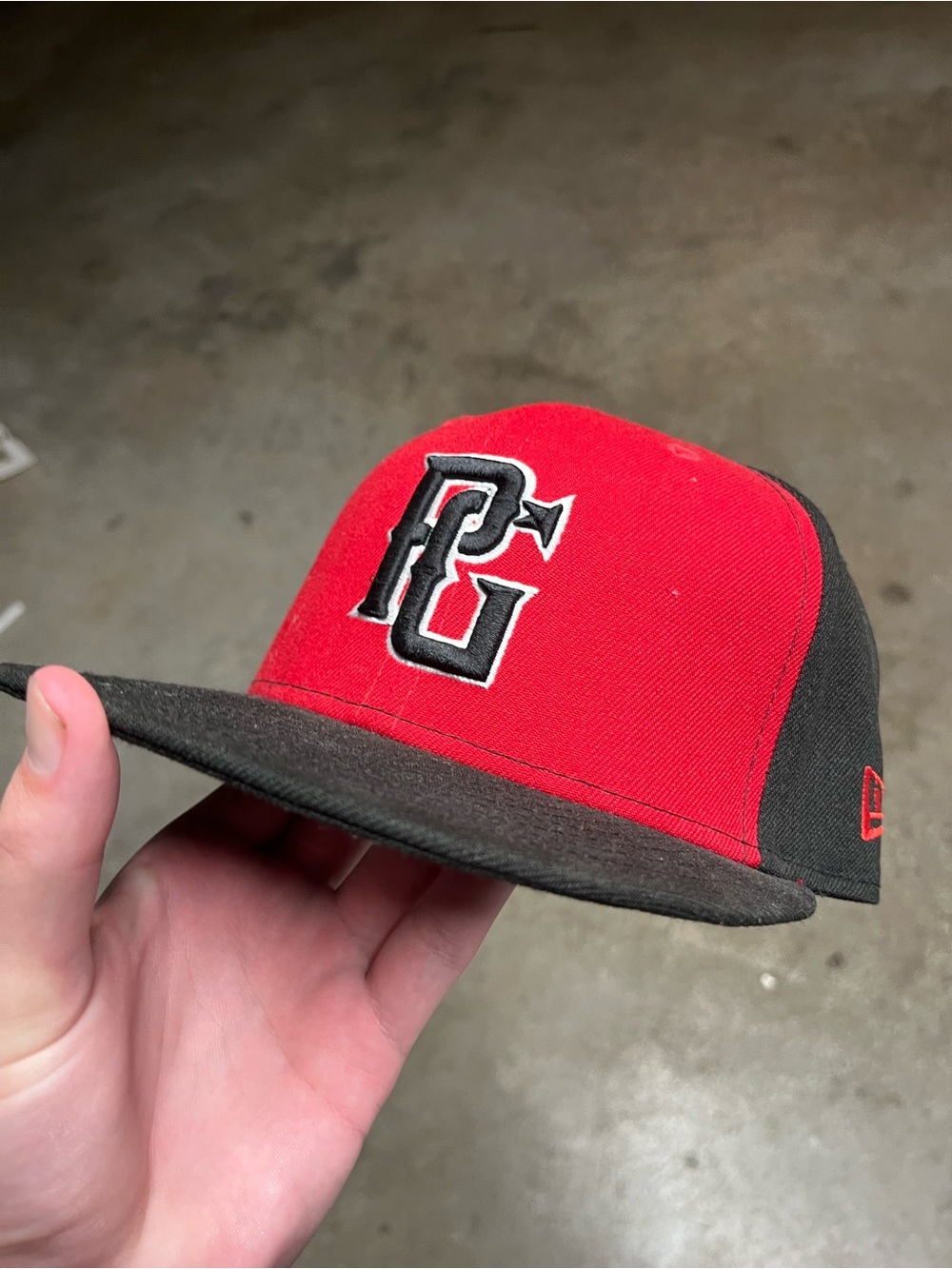 9fifty Red and Black Baseball Cap with PG Logo